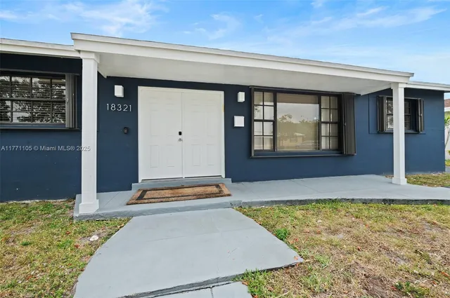 a view of front door of house