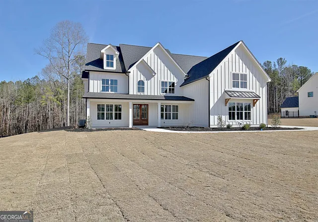 front view of a house with a street