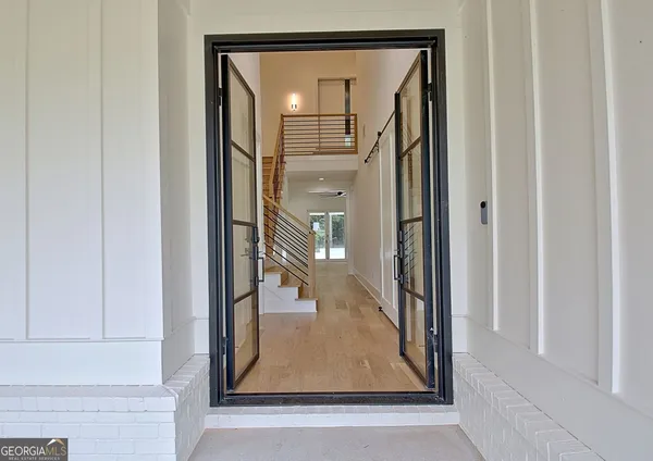 a view of a hallway with a hallway