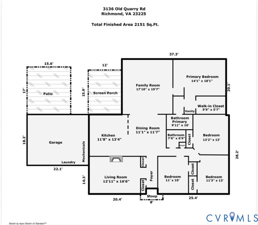 3136 Old Quarry Road Richmond, VA 23225 - Photo 39 of 39 Floor plan
