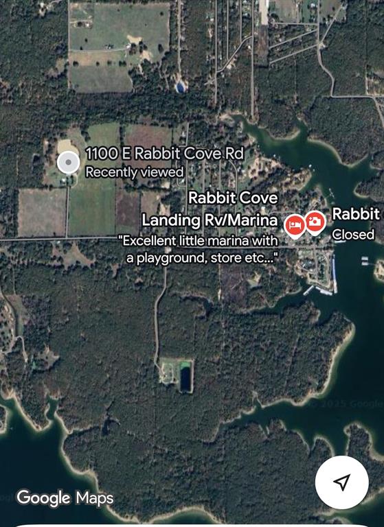 Aerial map of property and surrounding area