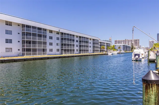 a view of building with ocean view