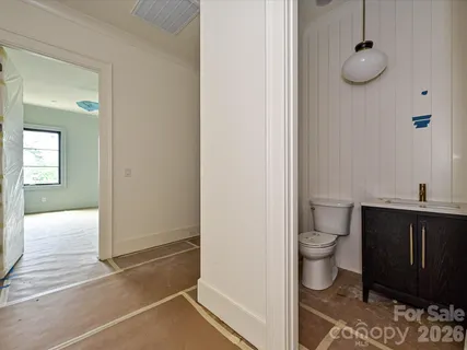 a living room with a large window