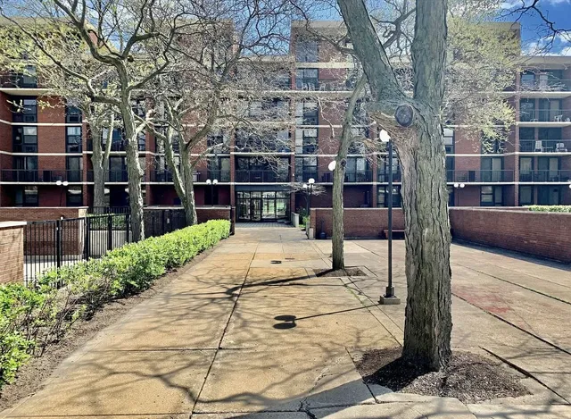a view of pathway with city view
