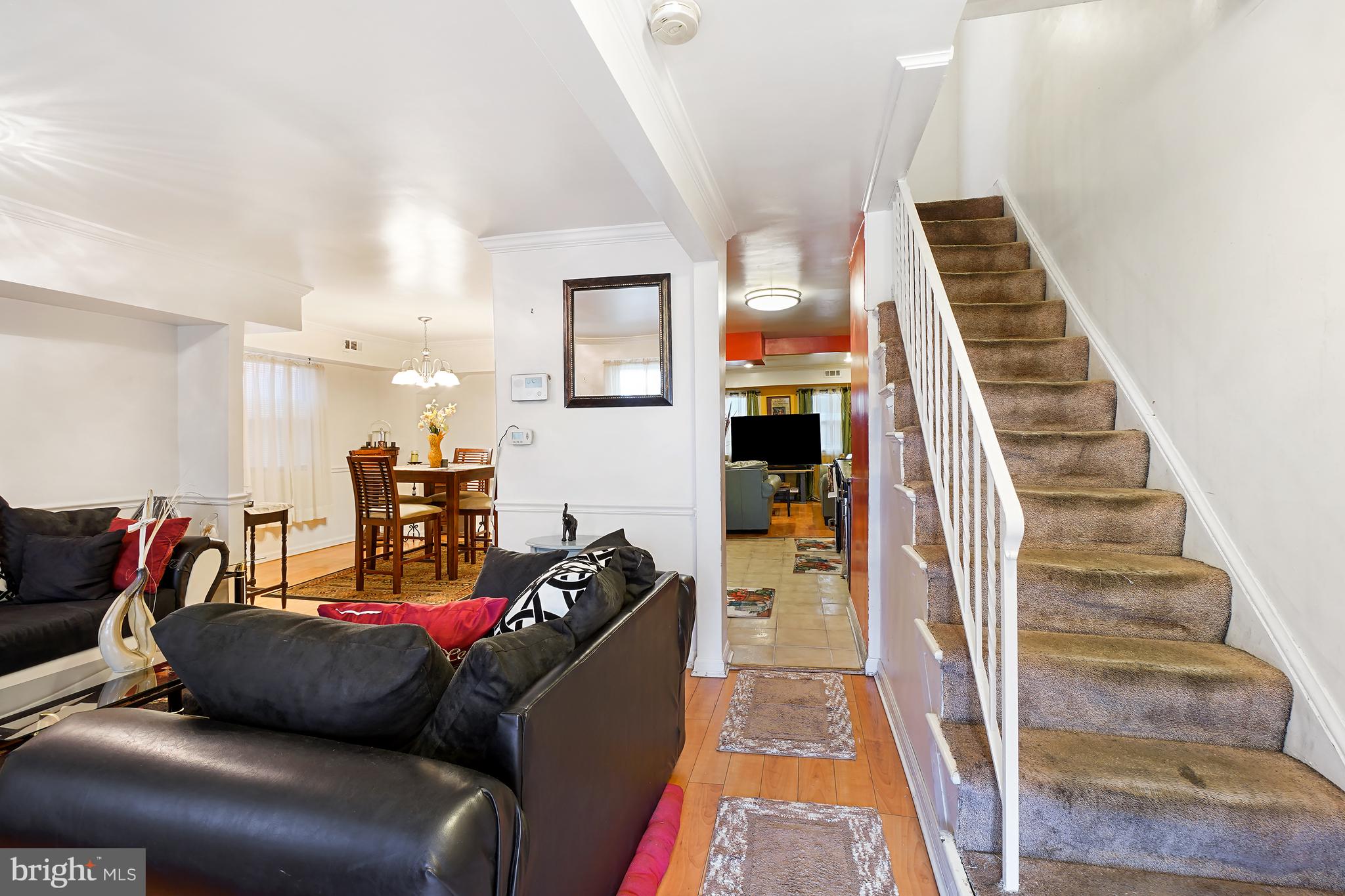 1018 45th Street Northeast Washington, DC 20019 - Photo 5 of 30 a living room with furniture and a fireplace