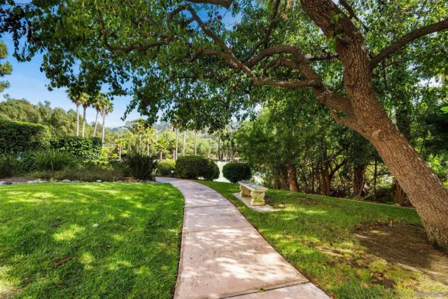 a view of an outdoor space with a garden