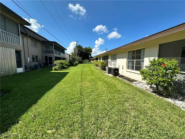 a view of a porch in front of house