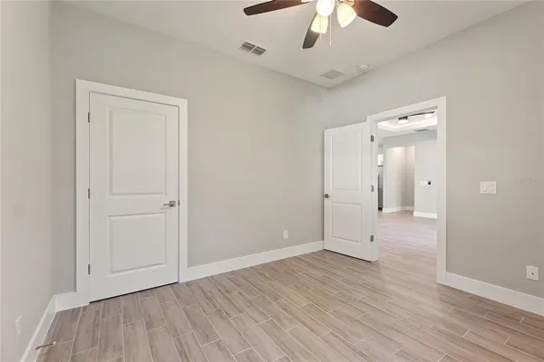 an empty room with a window