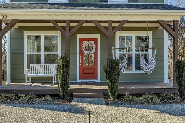a front view of a house