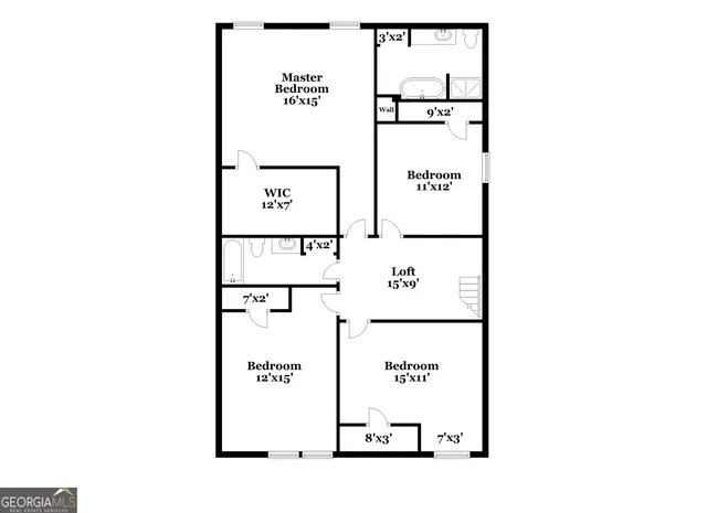 a picture of a bench in front of a wall