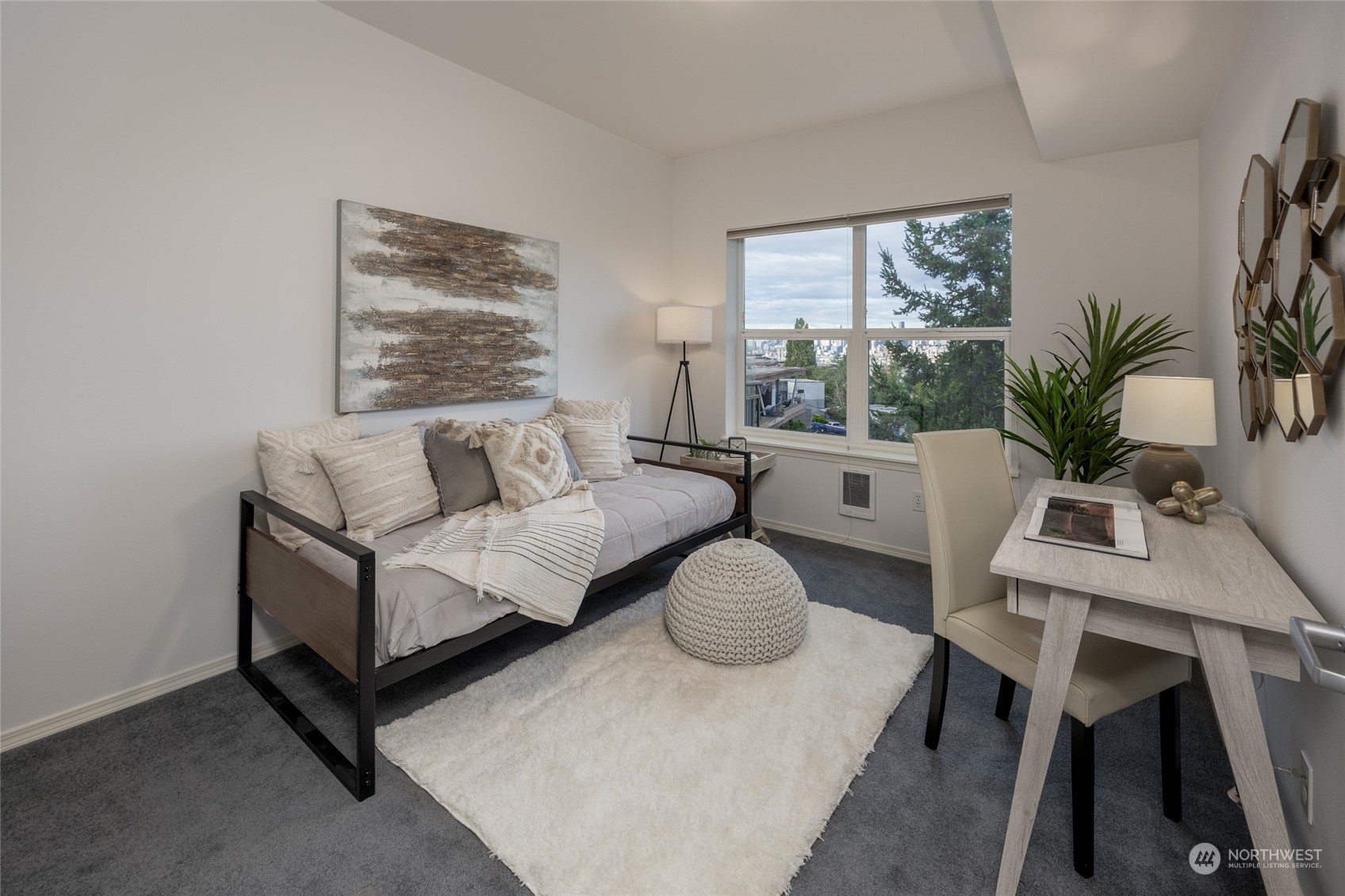 3221 Southwest Avalon Way, Unit 305 Seattle, WA 98126 - Photo 25 of 40 a living room with furniture and a large window