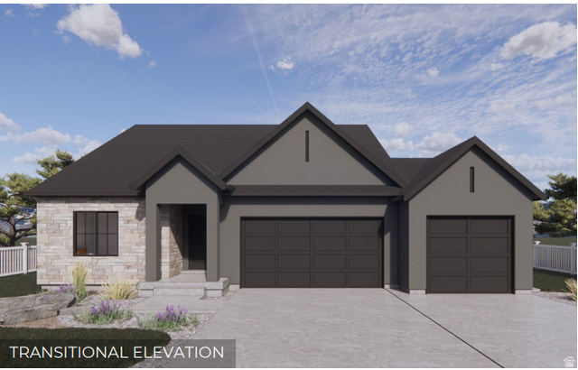 1417 West 2350th South, Unit 14 Perry, UT 84302 - Photo 2 of 19 Transitional elevation featuring stone and stucco finishes