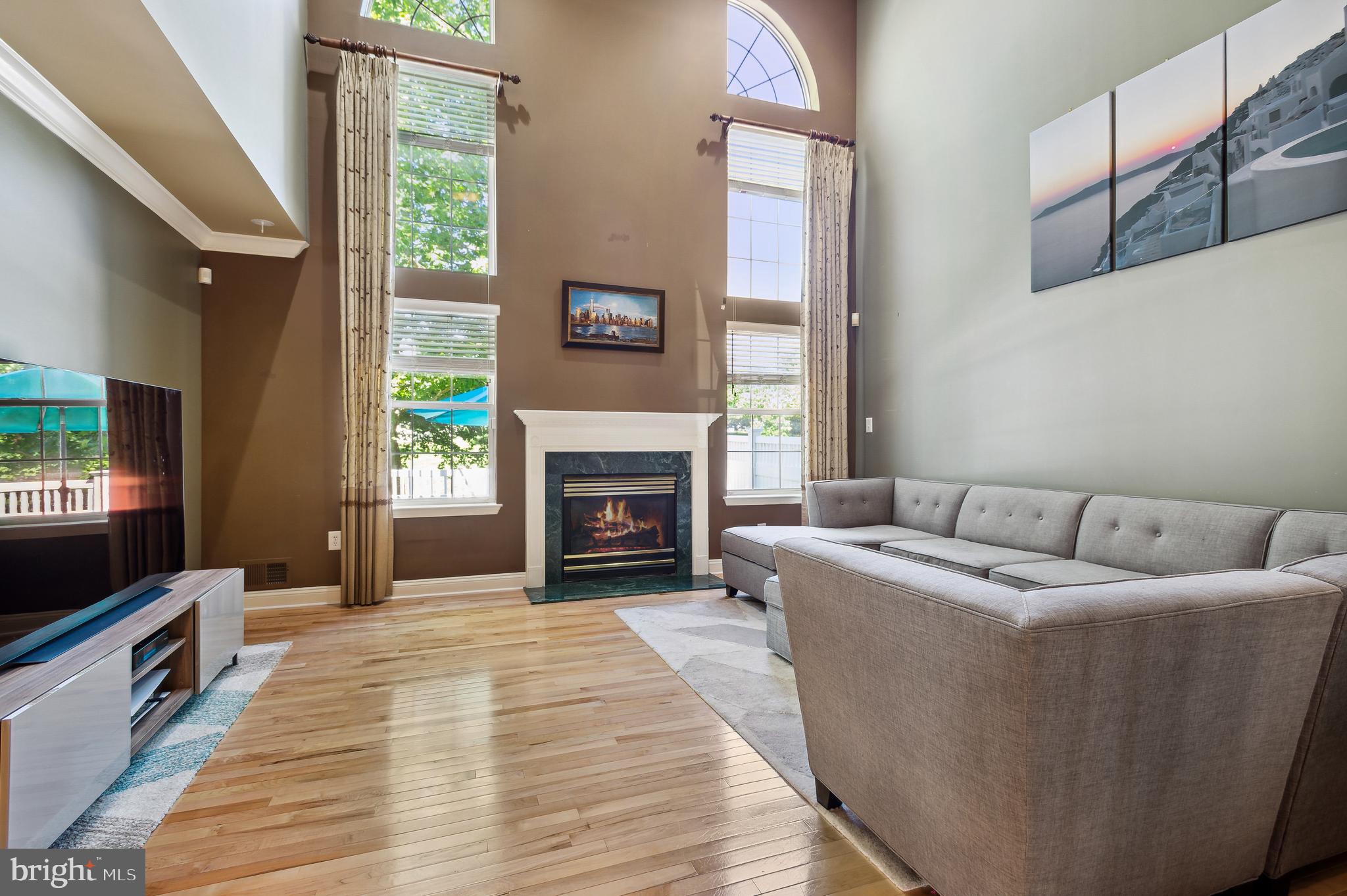 339 Watkins Road Pennington, NJ 08534 - Photo 5 of 32 a living room with furniture and a fireplace