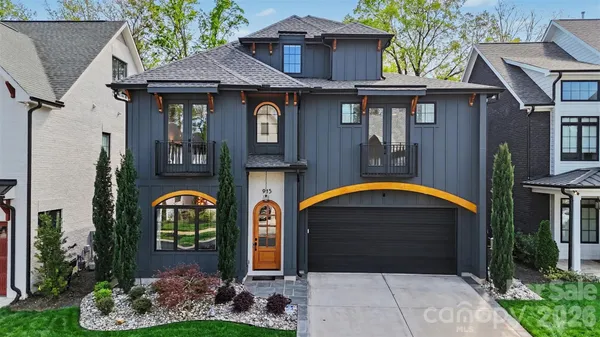 a front view of a house