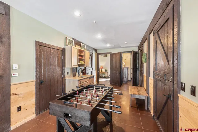 a view of a living room and dining room