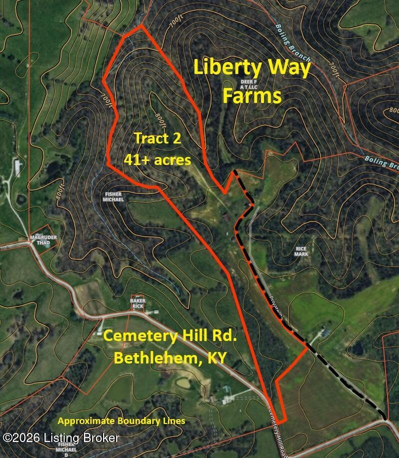 2 Cemetery Hill Road Bethlehem, KY 40007 - Photo 2 of 14 Liberty Way Farms Tract 2 aerial