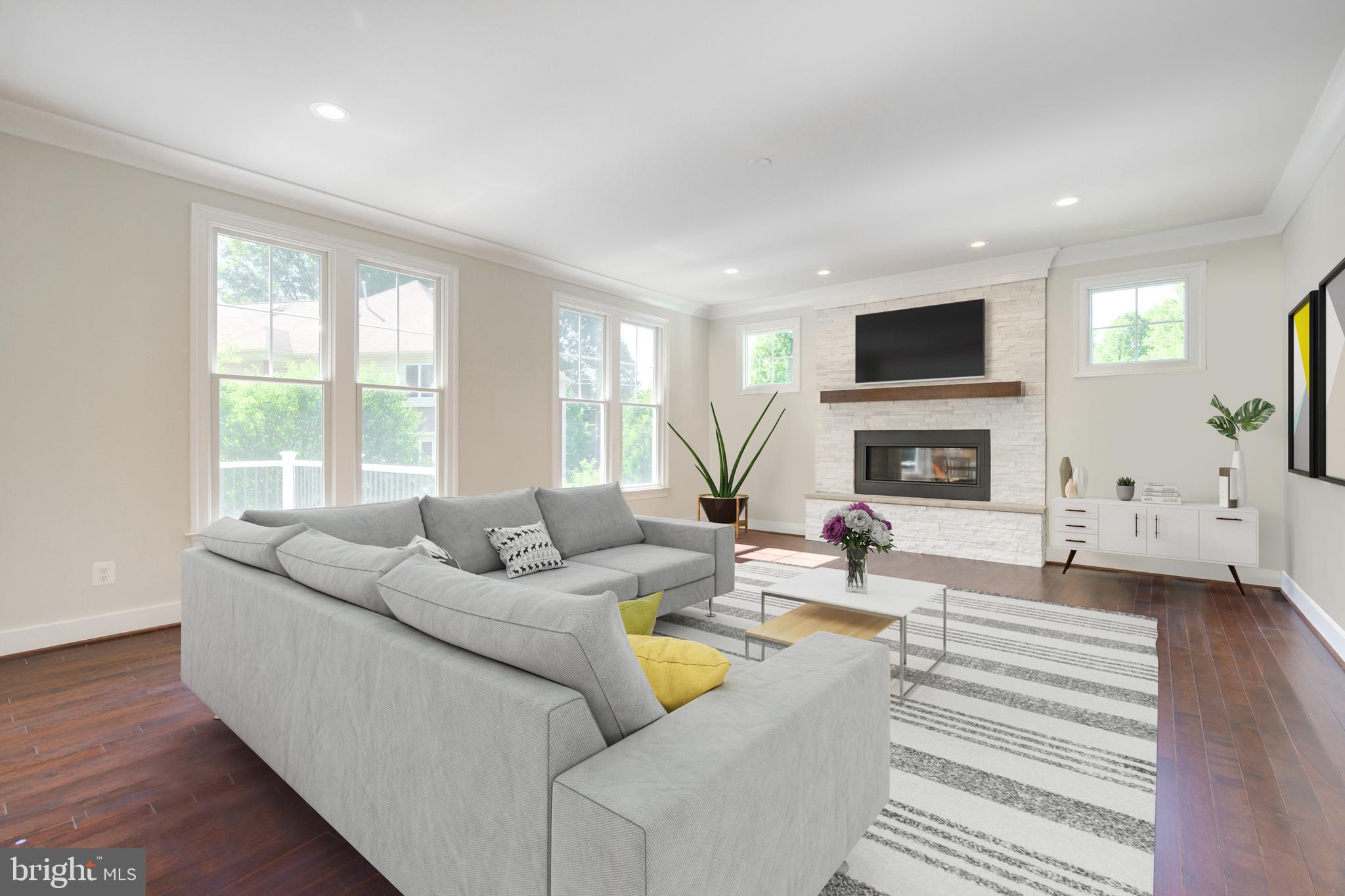 305 Cabin Road Southeast Vienna, VA 22180 - Photo 8 of 25 FAMILY-ROOM W/ GAS FIREPLACE W. VIRTUAL STAGING.