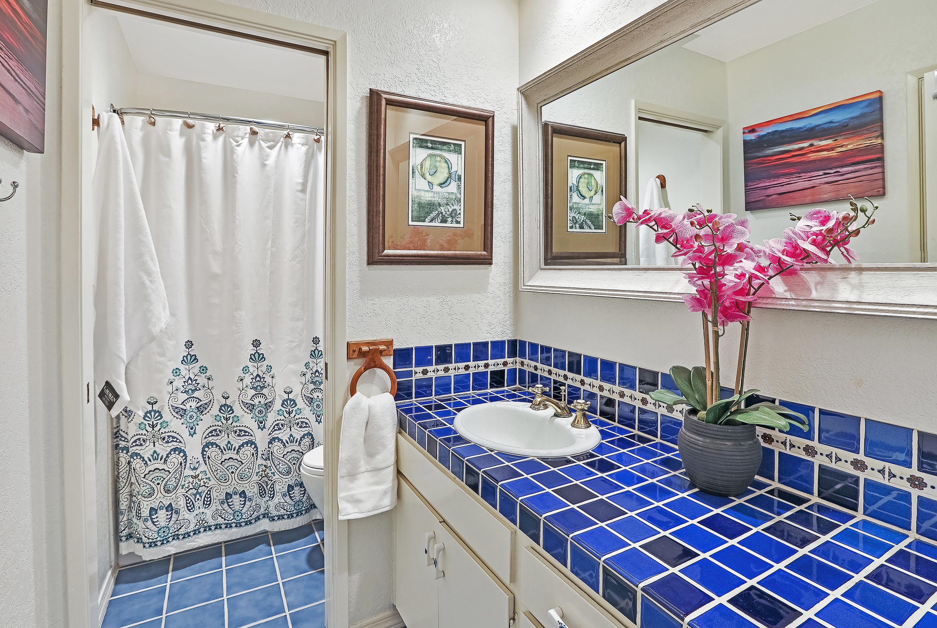 3375 Foothill Road, Unit 1012 Carpinteria, CA 93013 - Photo 7 of 15 a bathroom with a sink mirror and vanity