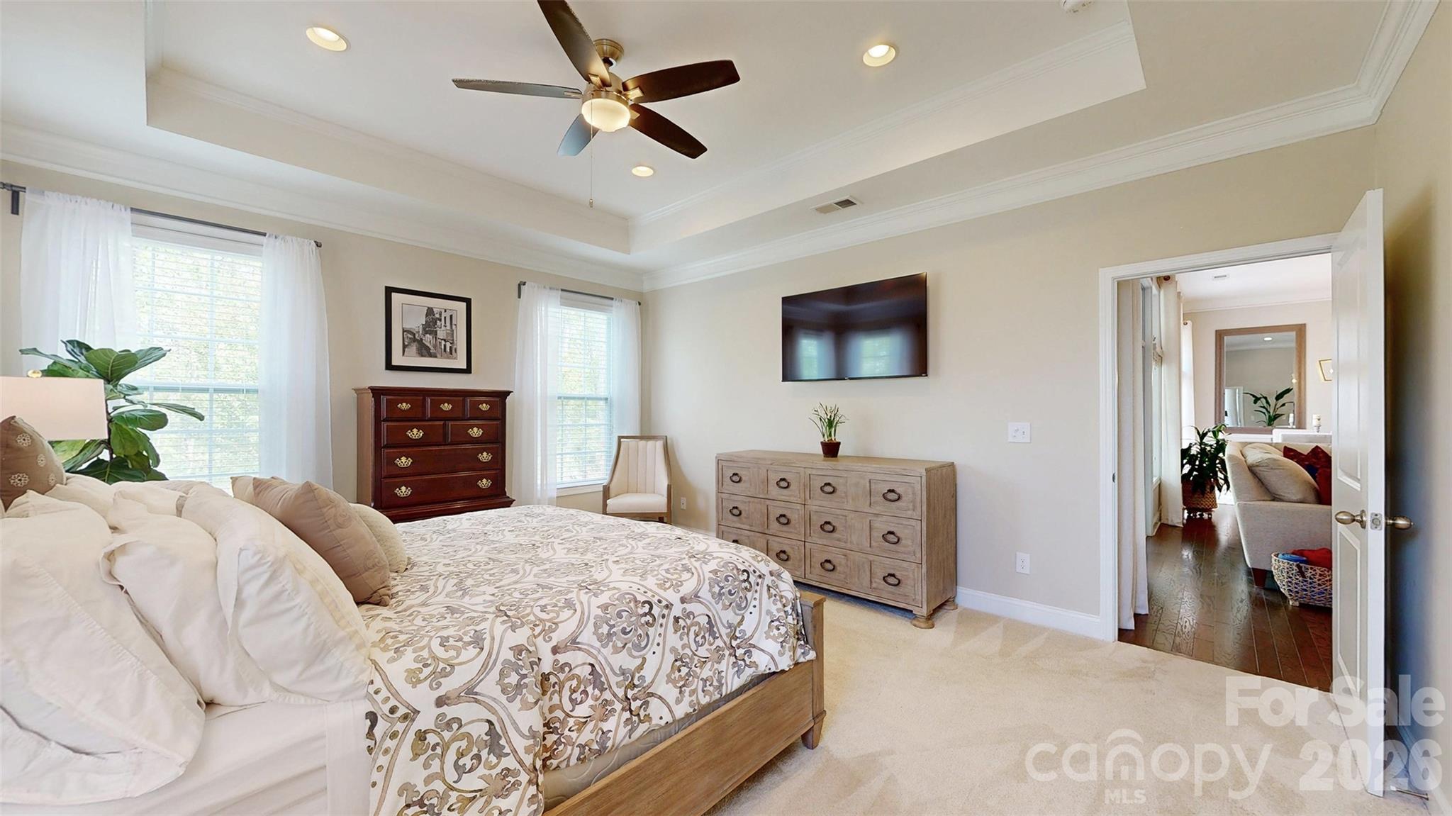 3036 Bridgewater Street Lancaster, SC 29720 - Photo 18 of 41 a bedroom with a bed and a flat screen tv