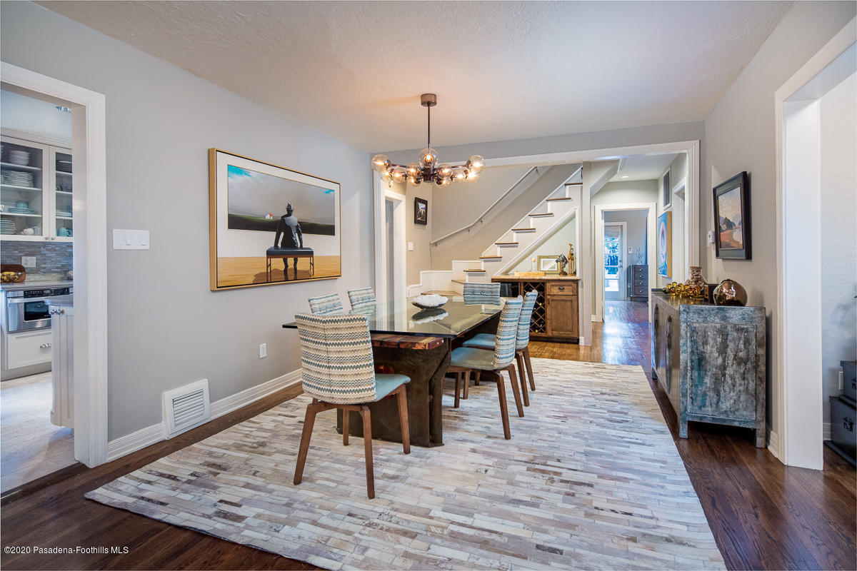 72 Annandale Road Pasadena, CA 91105 - Photo 13 of 45 a view of a dining room with furniture and wooden floor