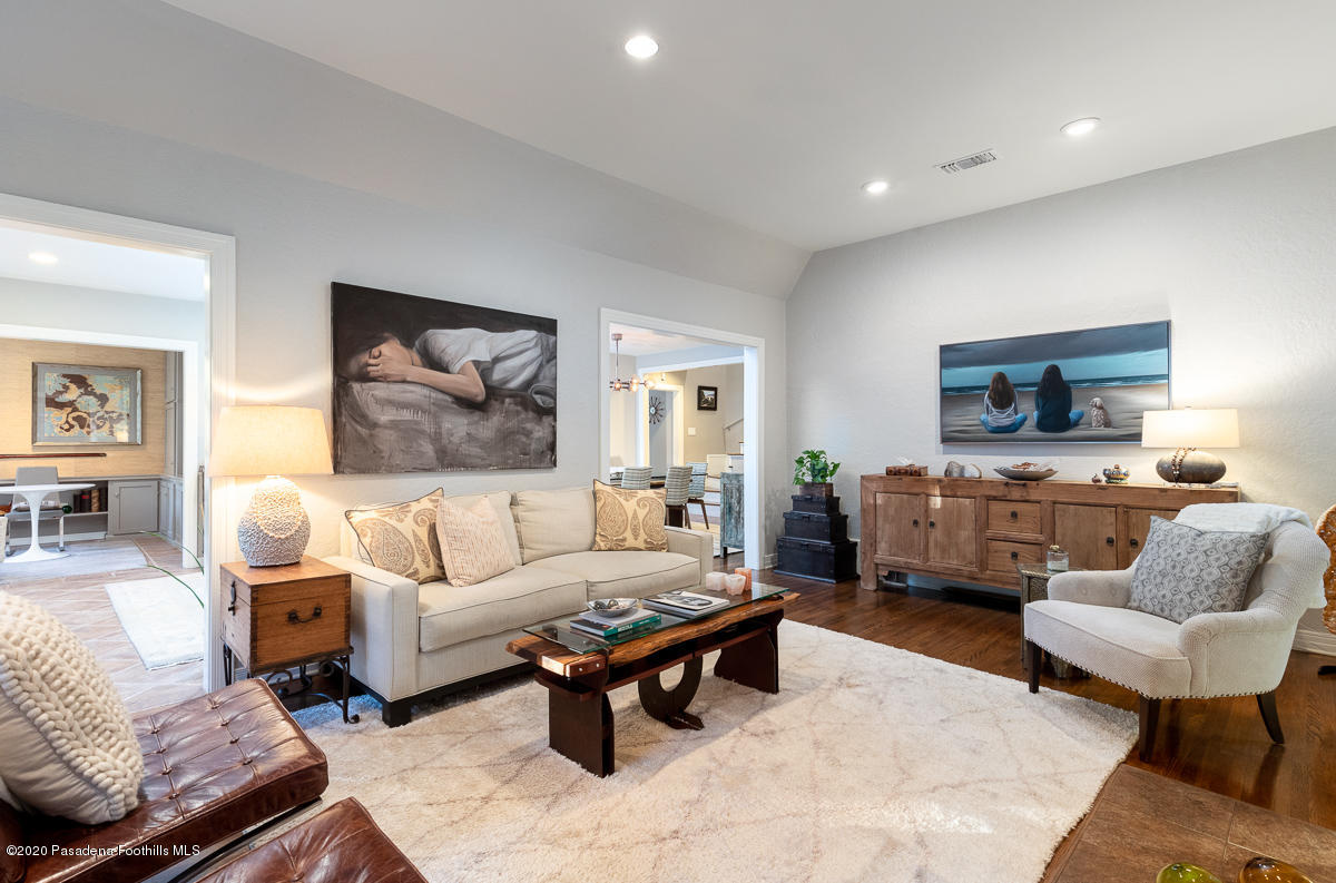 72 Annandale Road Pasadena, CA 91105 - Photo 10 of 45 a living room with furniture and a flat screen tv