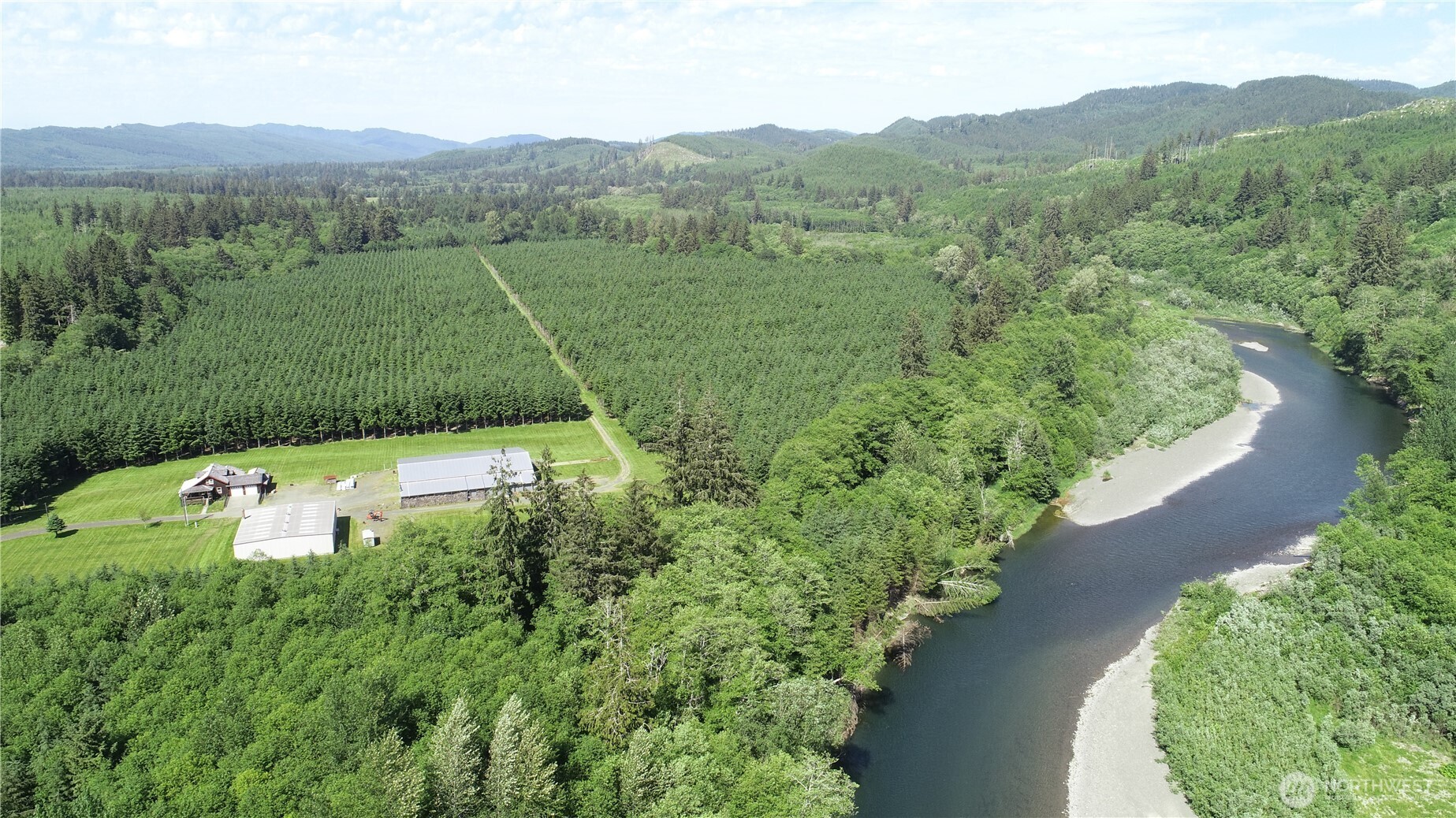 Undisclosed Address Forks, WA 98331 - Photo 5 of 40 a view of a lush green hillside and a houses