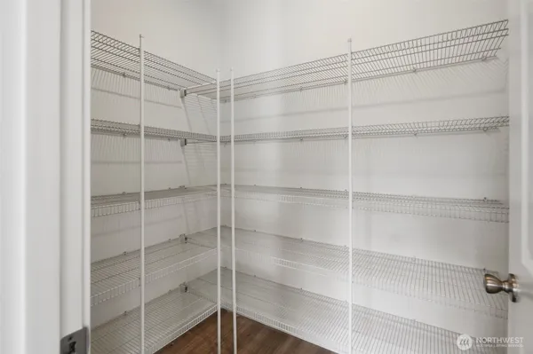 a view of a room with empty racks
