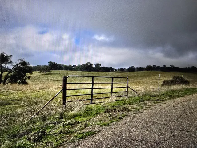 a view of a lake with houses in the back