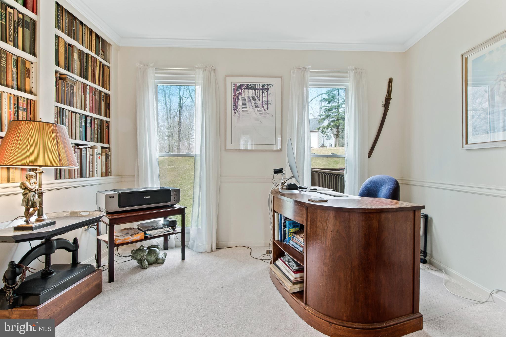 13813 Turnmore Road Silver Spring, MD 20906 - Photo 12 of 38 Study w/Custom Built-In Bookcases