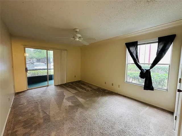 an empty room with a window