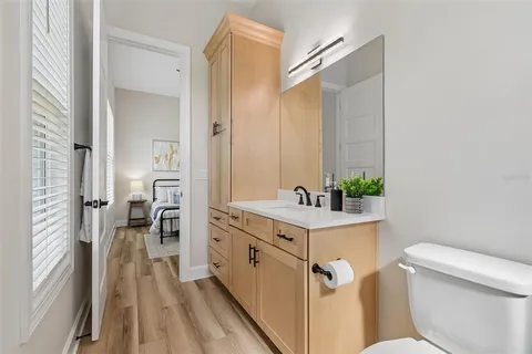 a very nice looking room with a large window