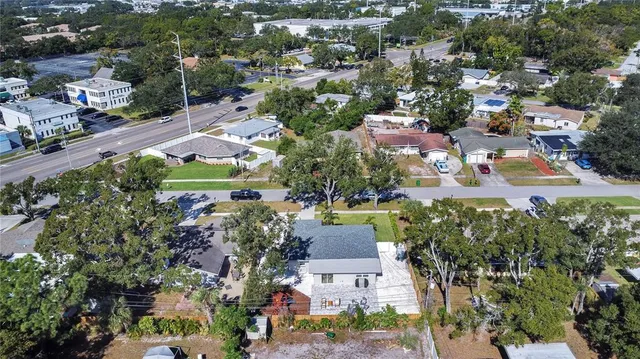 an aerial view of a city with lots of residential buildings