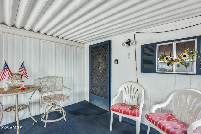 a outdoor living room with furniture