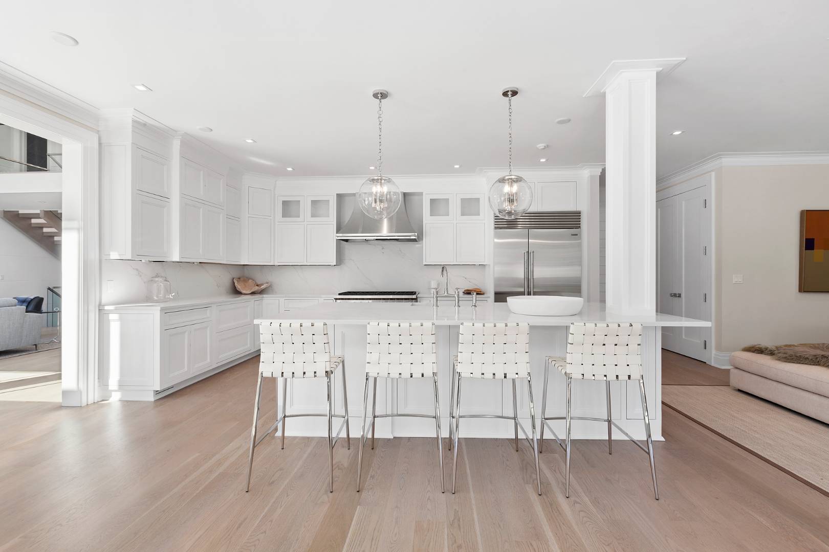 8 Shady Pth Bridgehampton, NY 11963 - Photo 11 of 30 a kitchen with stainless steel appliances granite countertop a white cabinets and stove top oven