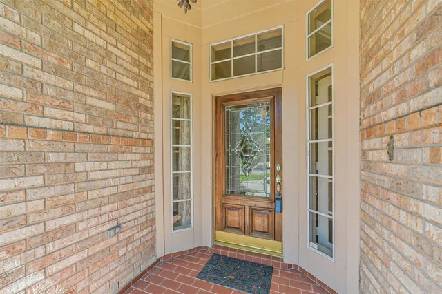 a view of front door of house