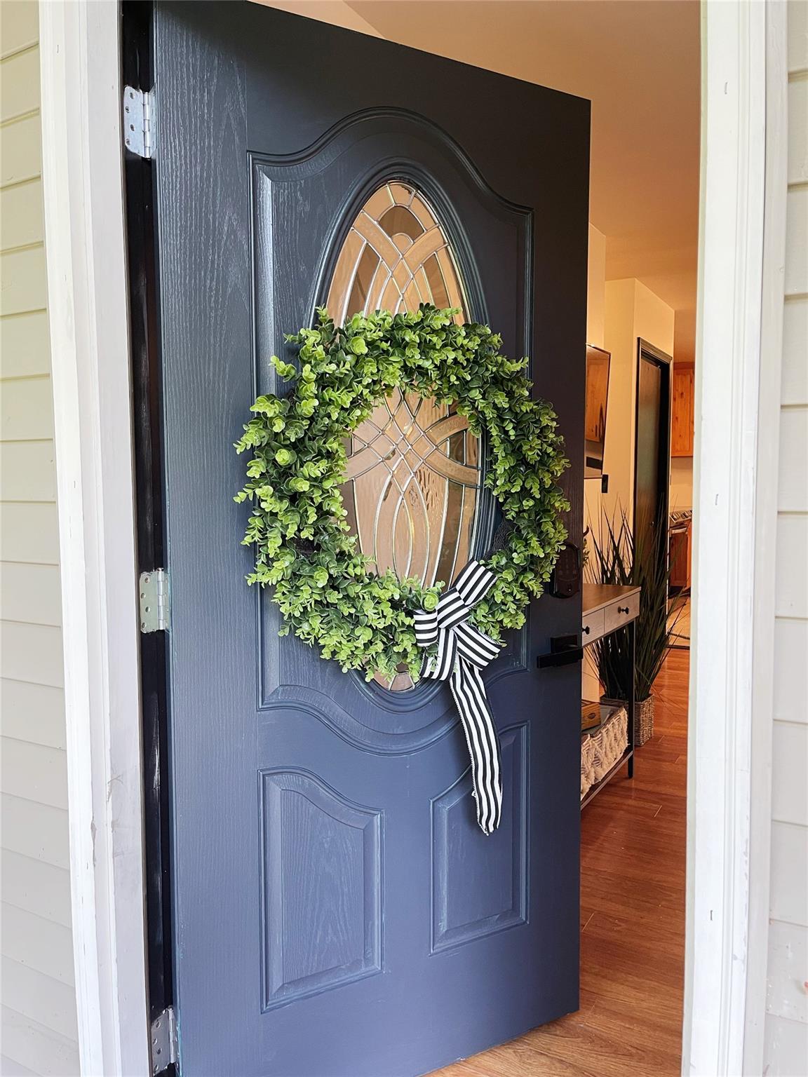 a close view of door lock