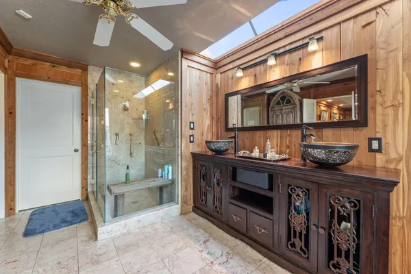 a view of an entryway with a front door
