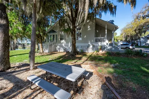 a view of a backyard with a garden