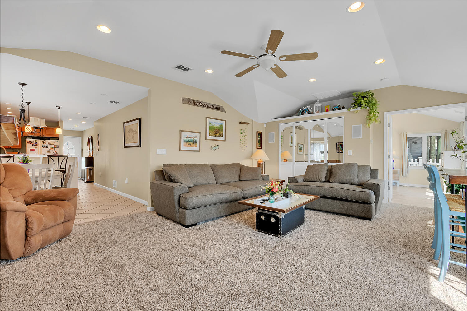 26 Capstan Road Waretown, NJ 08758 - Photo 12 of 23 a living room with furniture and a view of kitchen