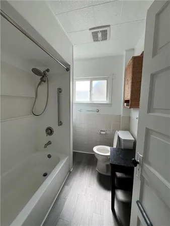 an empty room with closet