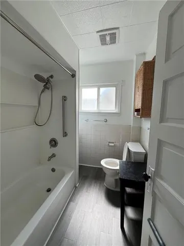 an empty room with closet