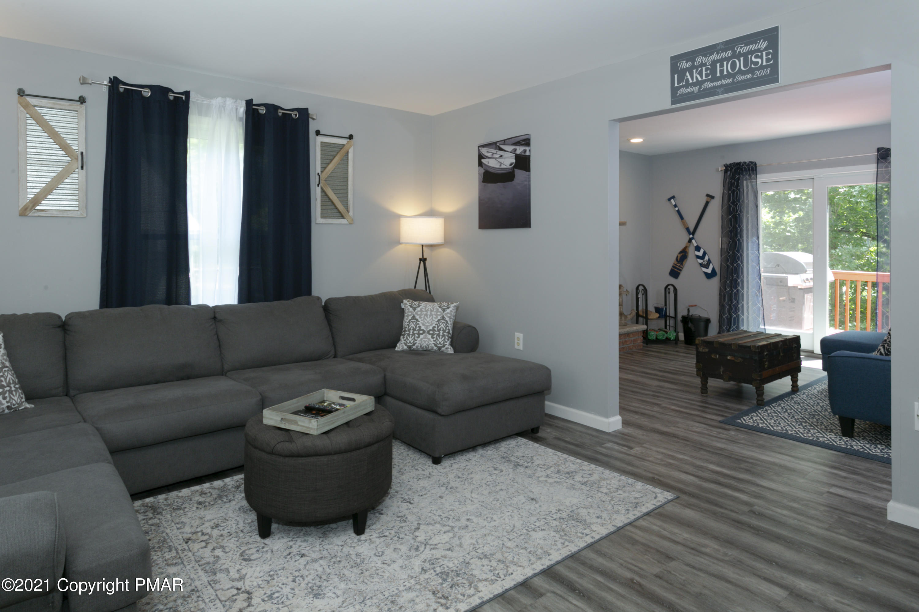 2155 Lancaster Drive Bushkill, PA 18324 - Photo 12 of 57 a living room with furniture and wooden floor