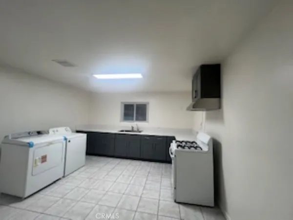 a room with a washer and dryer