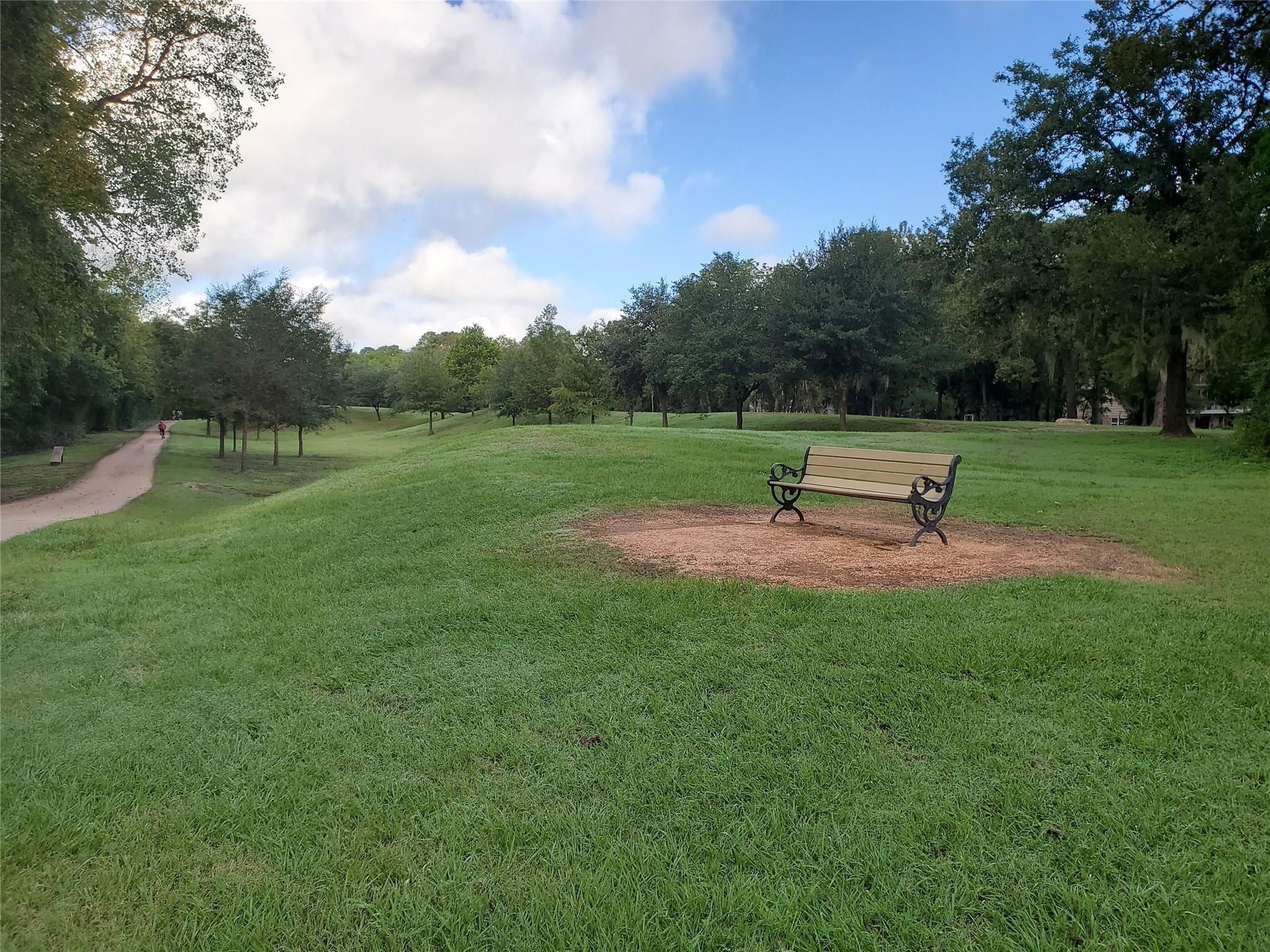 2023 Gentryside Drive, Unit 103 Houston, TX 77077 - Photo 35 of 36 a park view with a bench