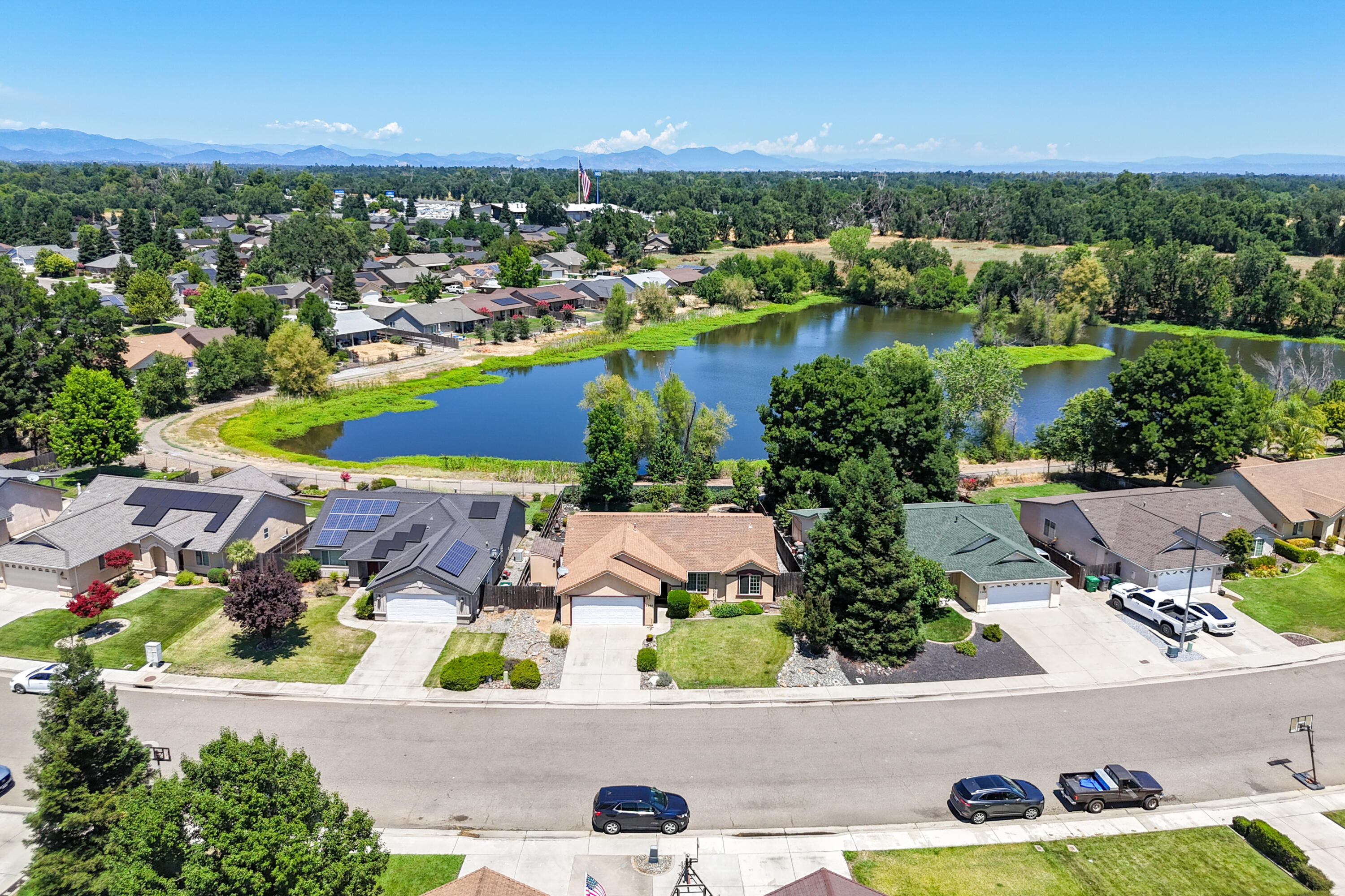 3388 Oak Street Anderson, CA 96007 - Photo 34 of 36 an aerial view of residential houses with outdoor space