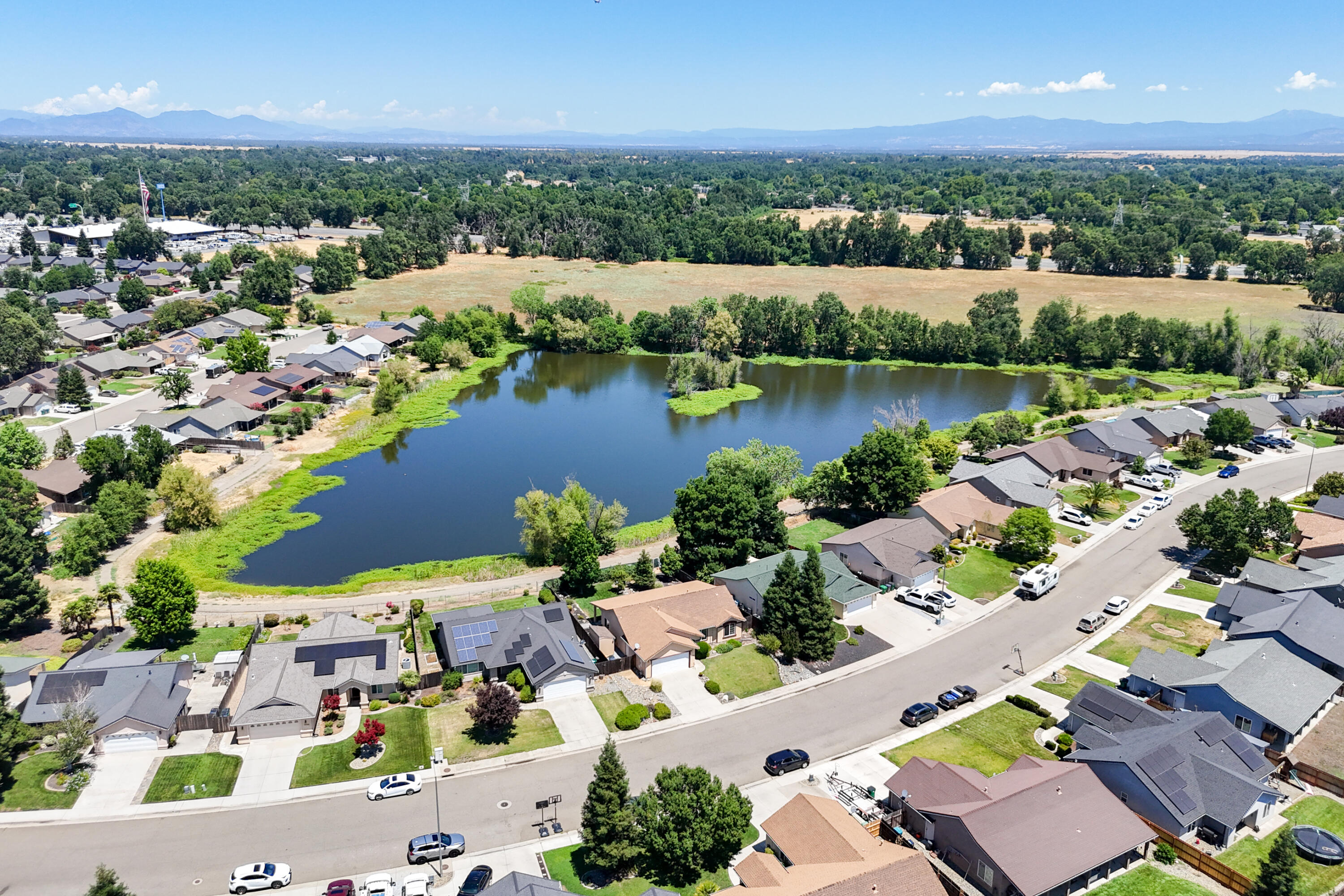 3388 Oak Street Anderson, CA 96007 - Photo 36 of 36 an aerial view of lake residential house with outdoor space