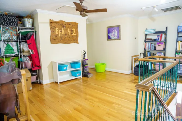 a workspace with furniture and a window