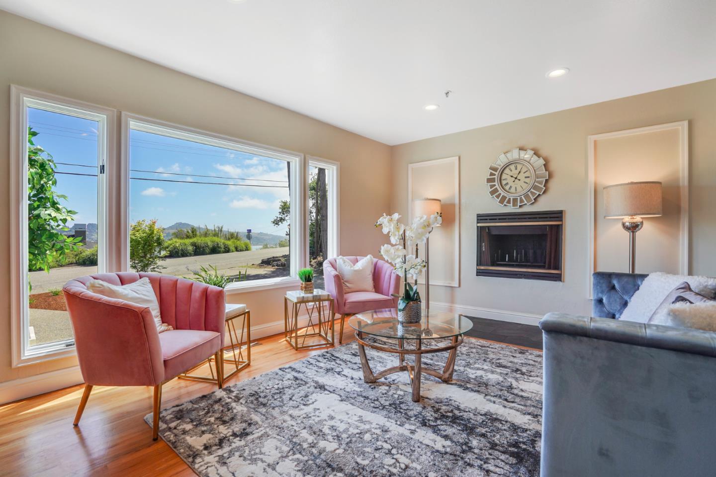 254 Reed Boulevard Mill Valley, CA 94941 - Photo 5 of 21 a living room with furniture and a flat screen tv