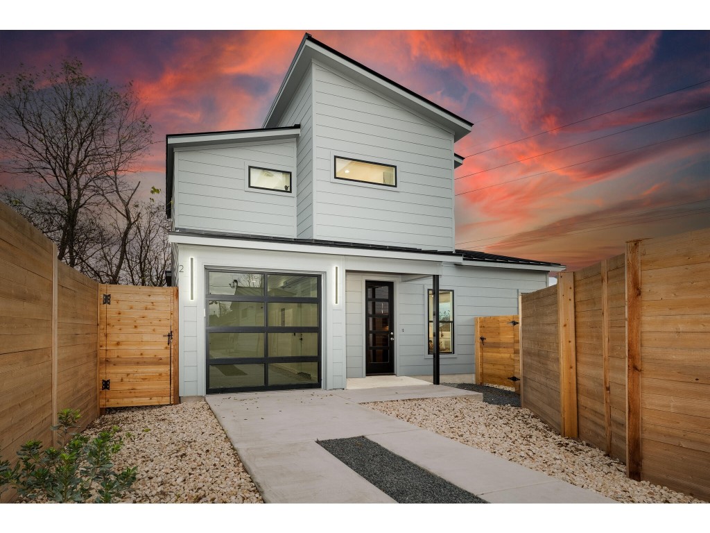 New contemporary build in East Austin, showcasing sleek design and a perfect blend of style and comfort.
