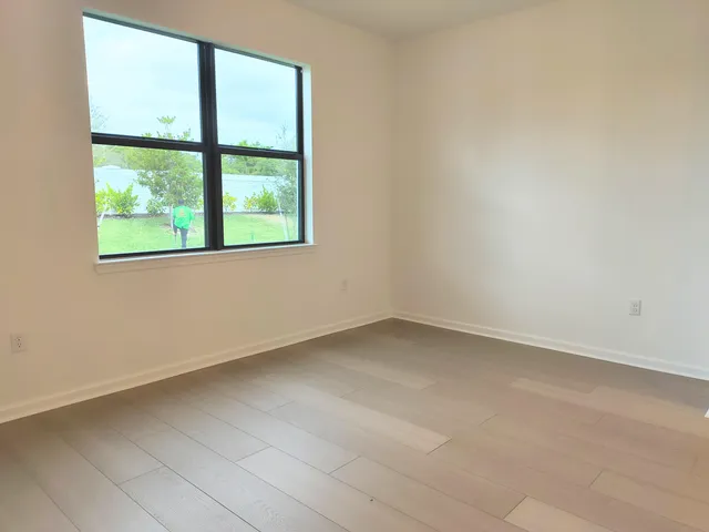 an empty room with a window